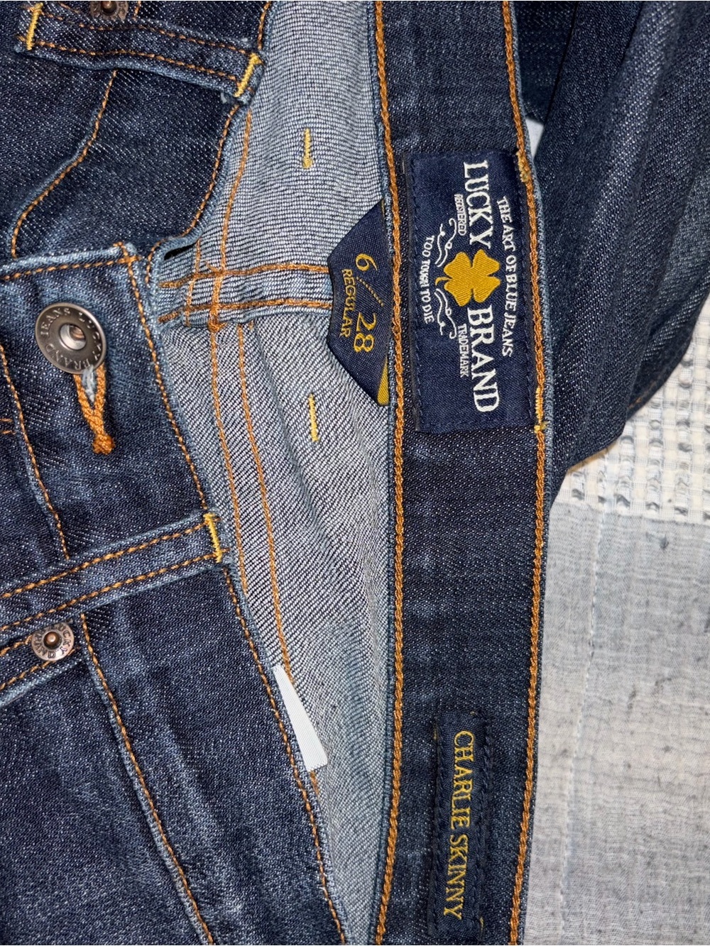 Lucky Brand Charlie Skinny Jeans in Dark Indigo